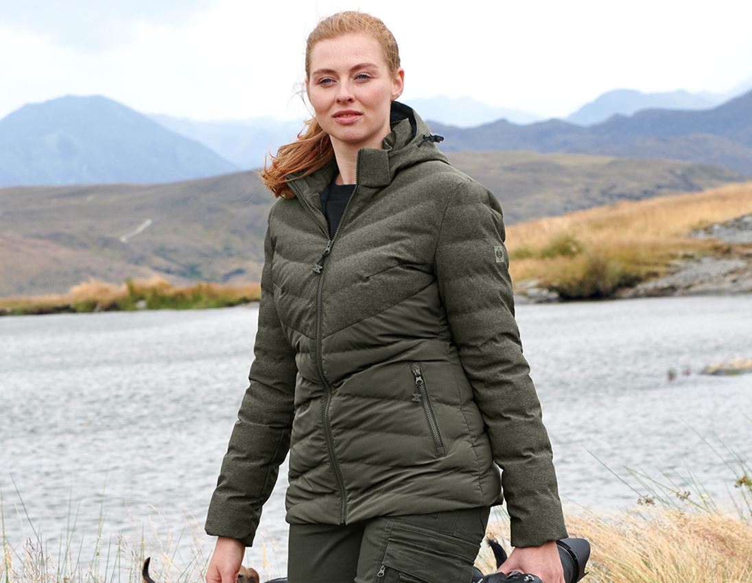 Vestes de travail: Veste d'hiver e.s.motion ten, femmes + vert camouflage 2
