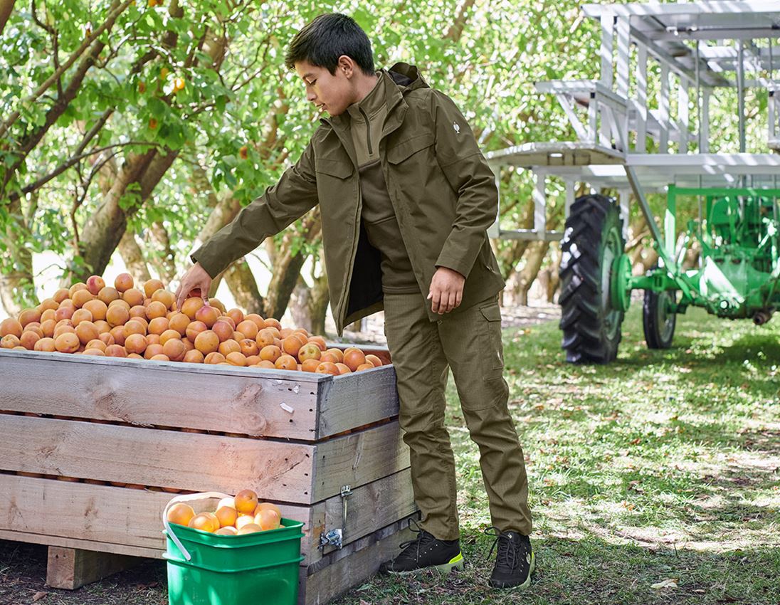 Jackets: Rain jacket e.s.concrete, children's + mudgreen 1