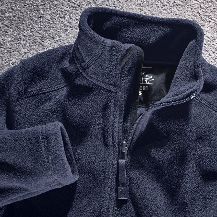 Vestes: e.s. Veste en laine polaire CI, enfants + bleu foncé 2