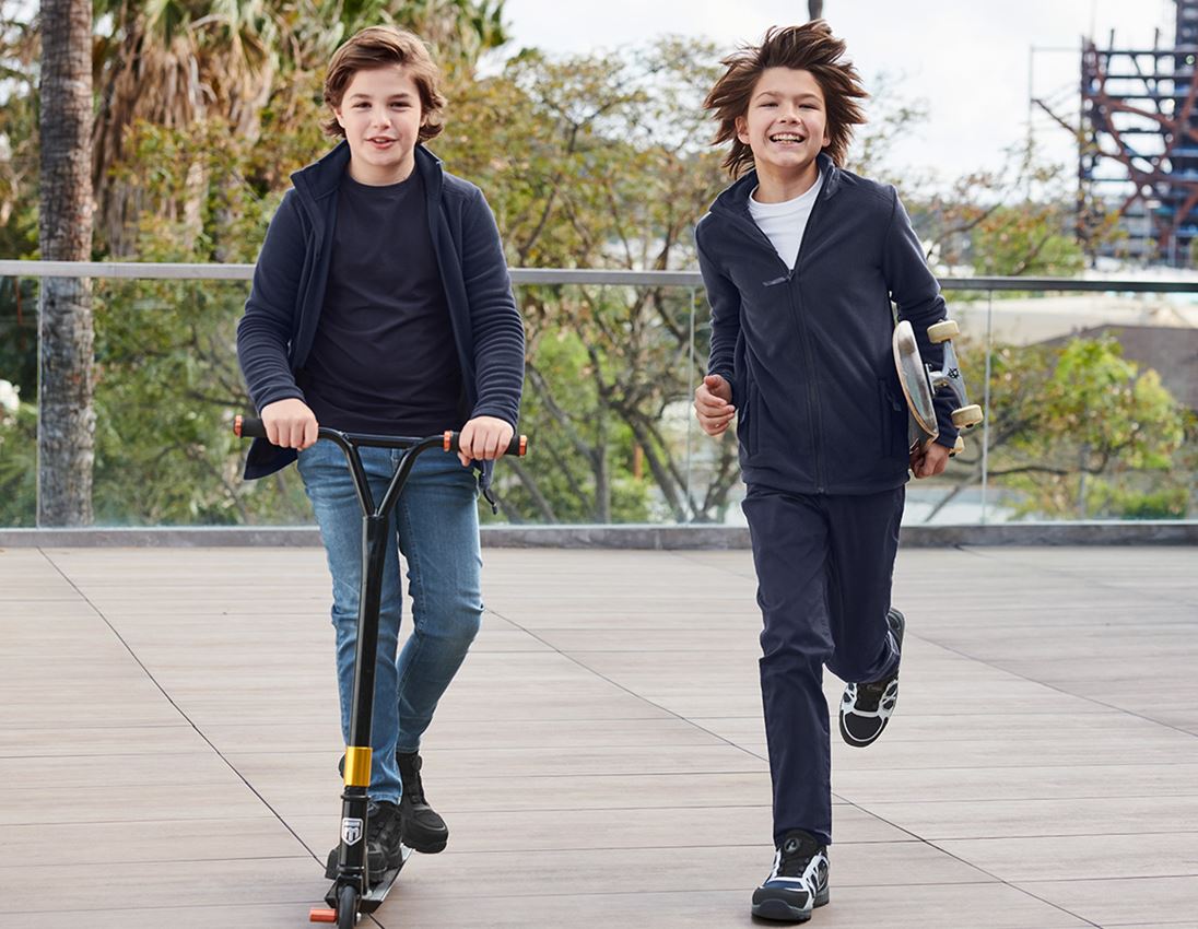 Vestes: e.s. Veste en laine polaire CI, enfants + bleu foncé 1