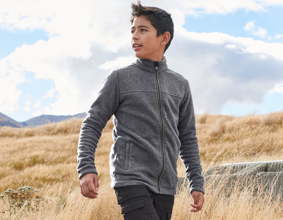 Jackets: Fleece jacket e.s.vintage, children's + black melange