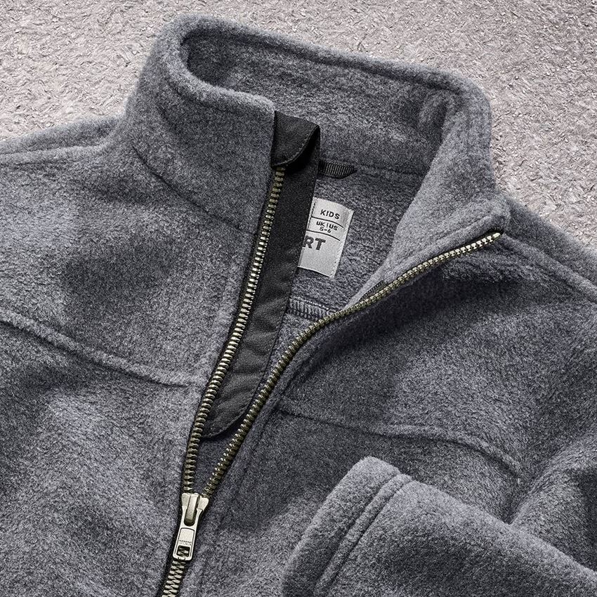 Jackets: Fleece jacket e.s.vintage, children's + black melange 2