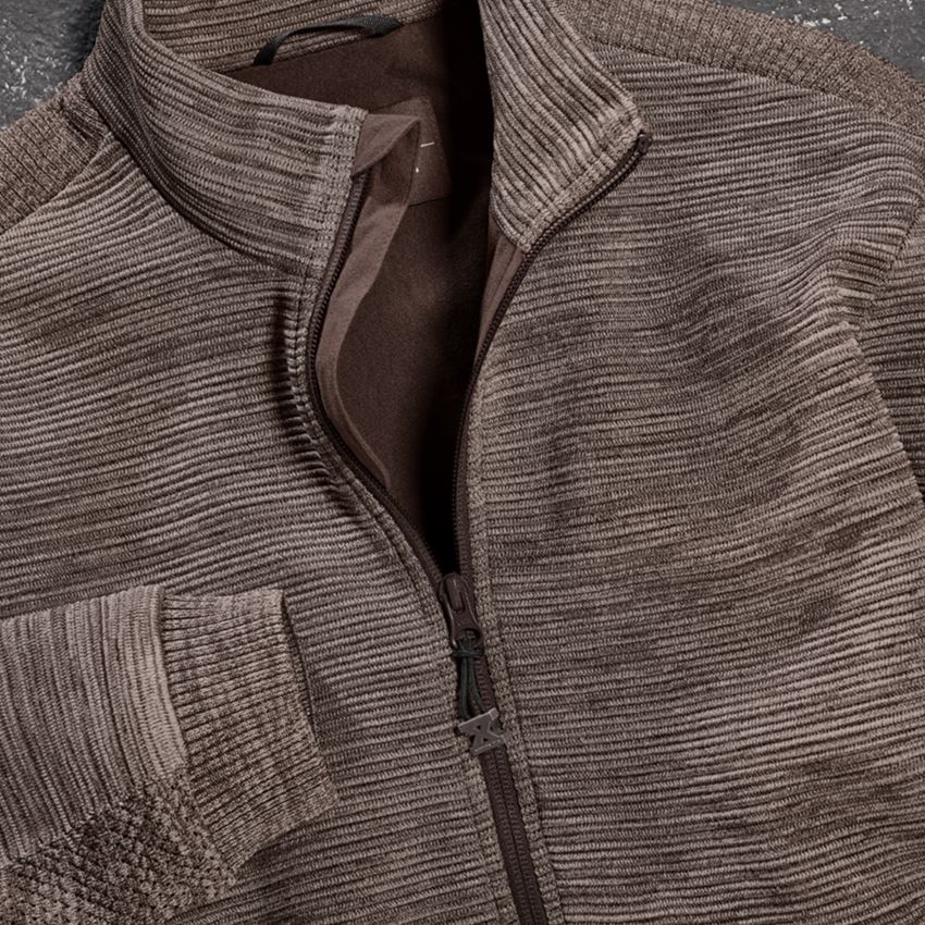 Work Jackets: Knitted jacket e.s.motion ten + chestnut 2
