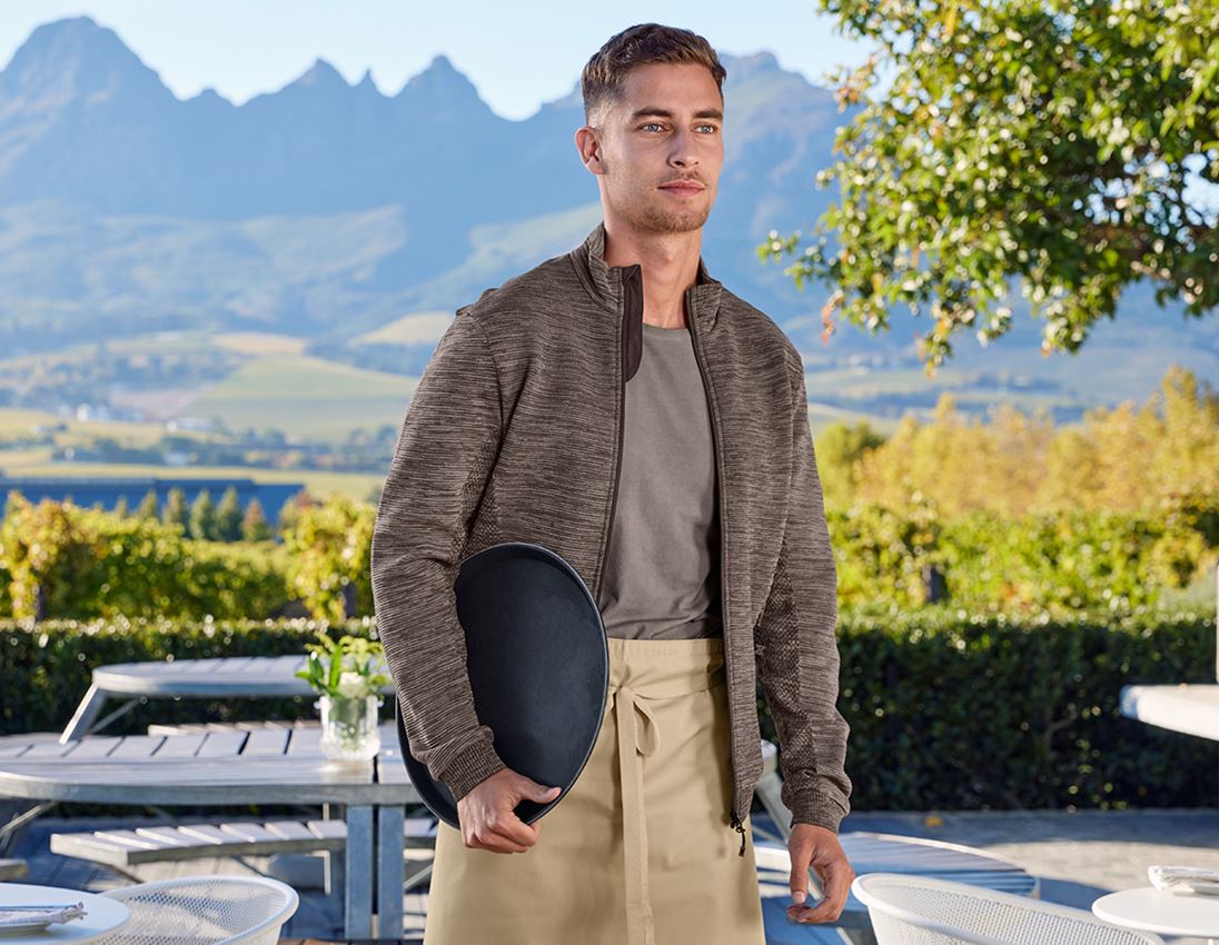 Work Jackets: Knitted jacket e.s.motion ten + chestnut 2