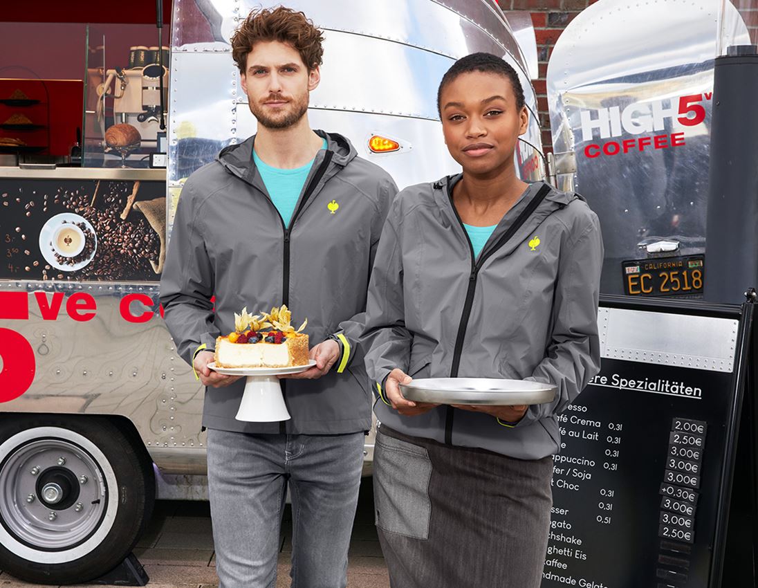 Work Jackets: Windbreaker light-pack e.s.trail, ladies' + basaltgrey/acid yellow 2