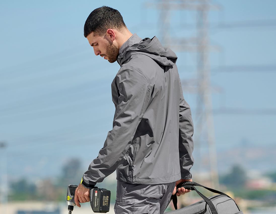 Work Jackets: Windbreaker light-pack e.s.trail + basaltgrey/acid yellow 1