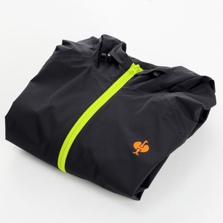 Clothing: Windbreaker light-pack e.s.trail + black/high-vis orange/high-vis yellow 2