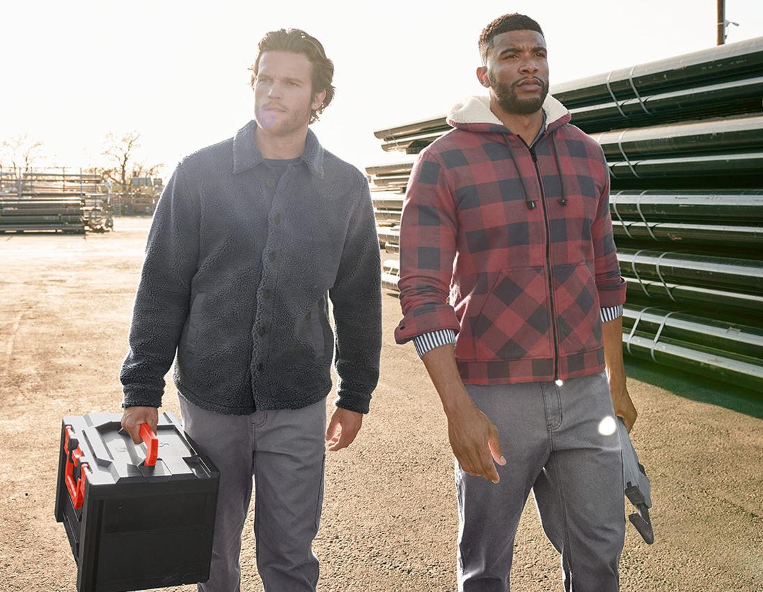 Work Jackets: Faux fur jacket e.s.iconic + carbongrey 6