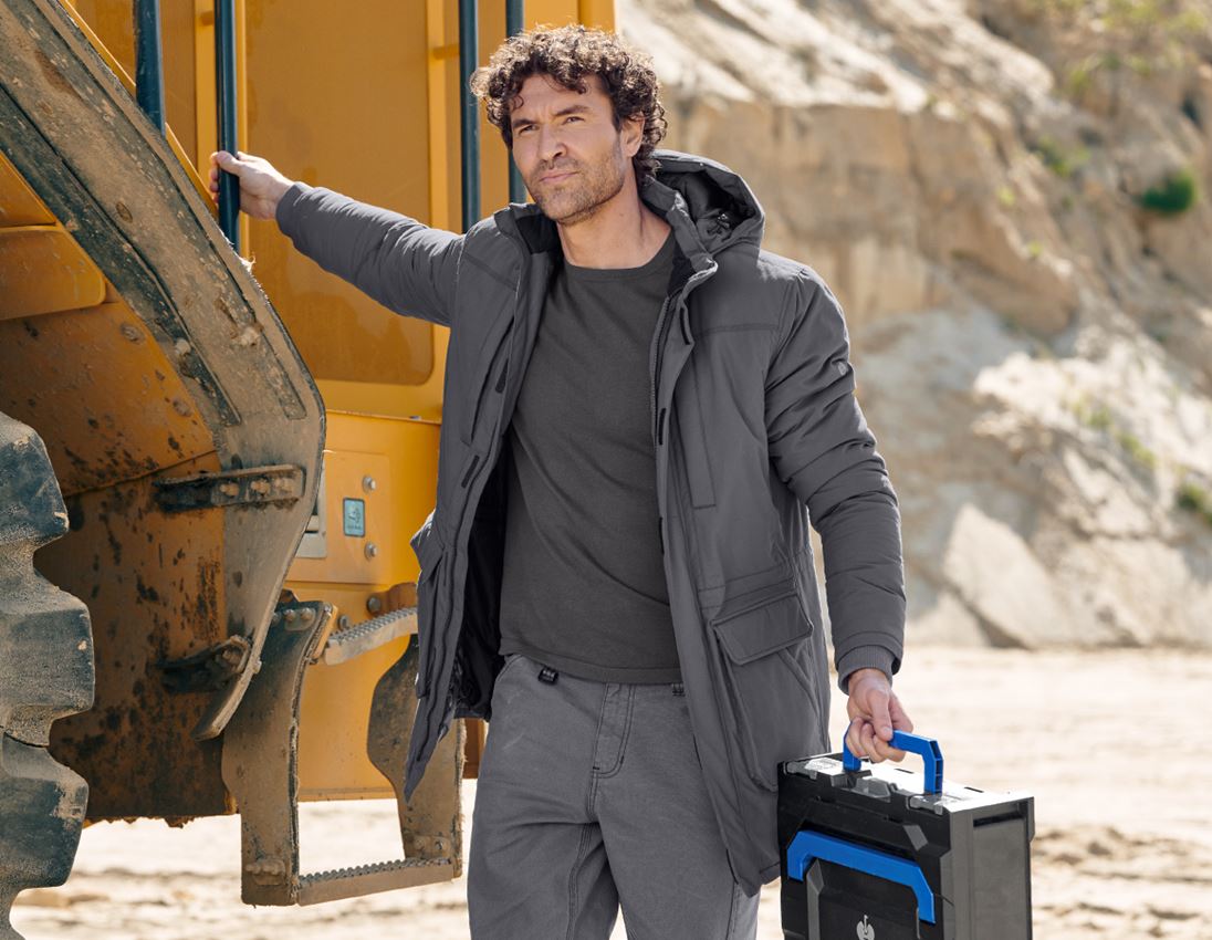 Vestes de travail: Parka e.s.iconic + gris carbone