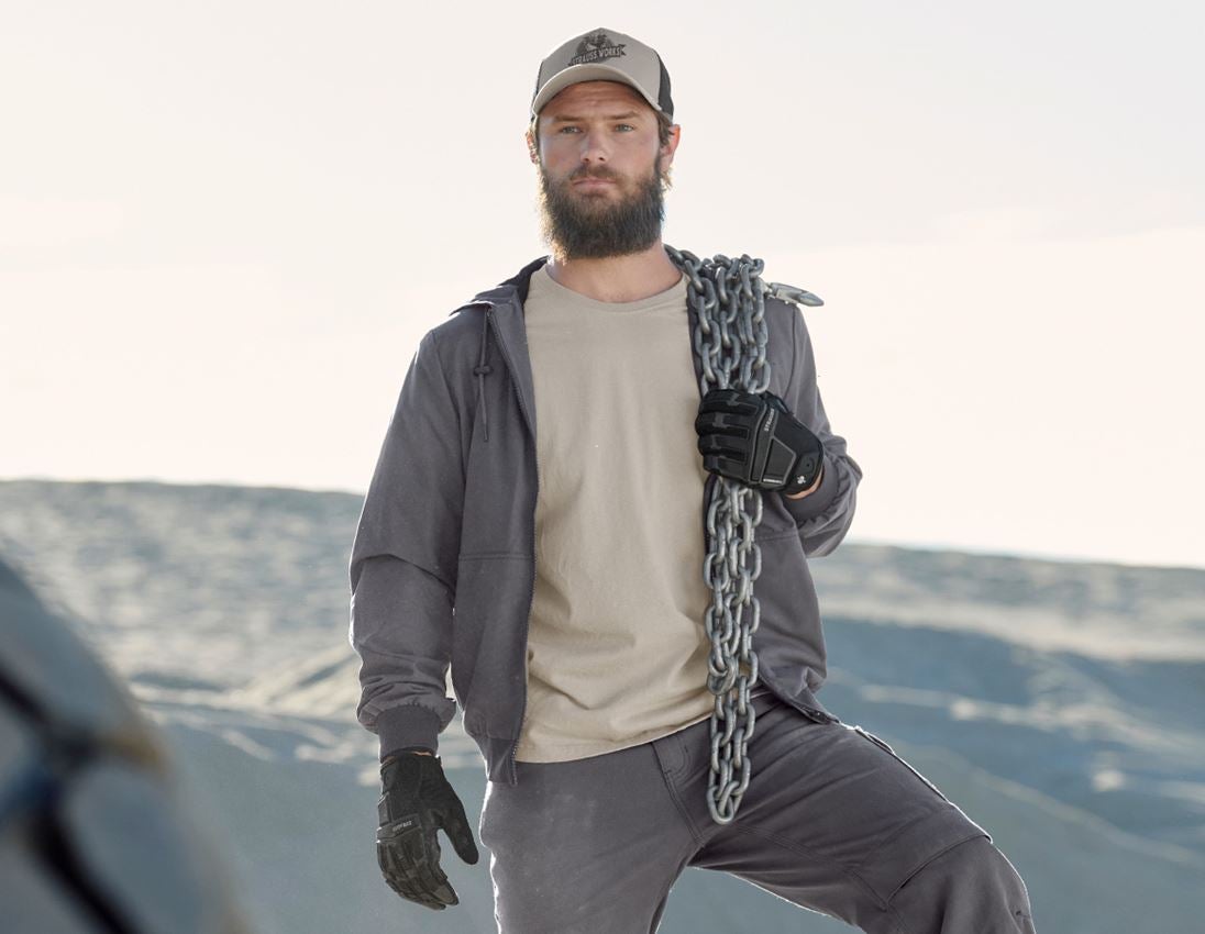 Vestes de travail: Veste à capuche e.s.iconic + gris carbone 2
