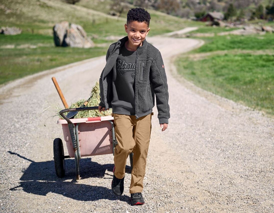 Vestes: Veste en fibre polaire e.s.e:pic, enfants + gris carbone 1