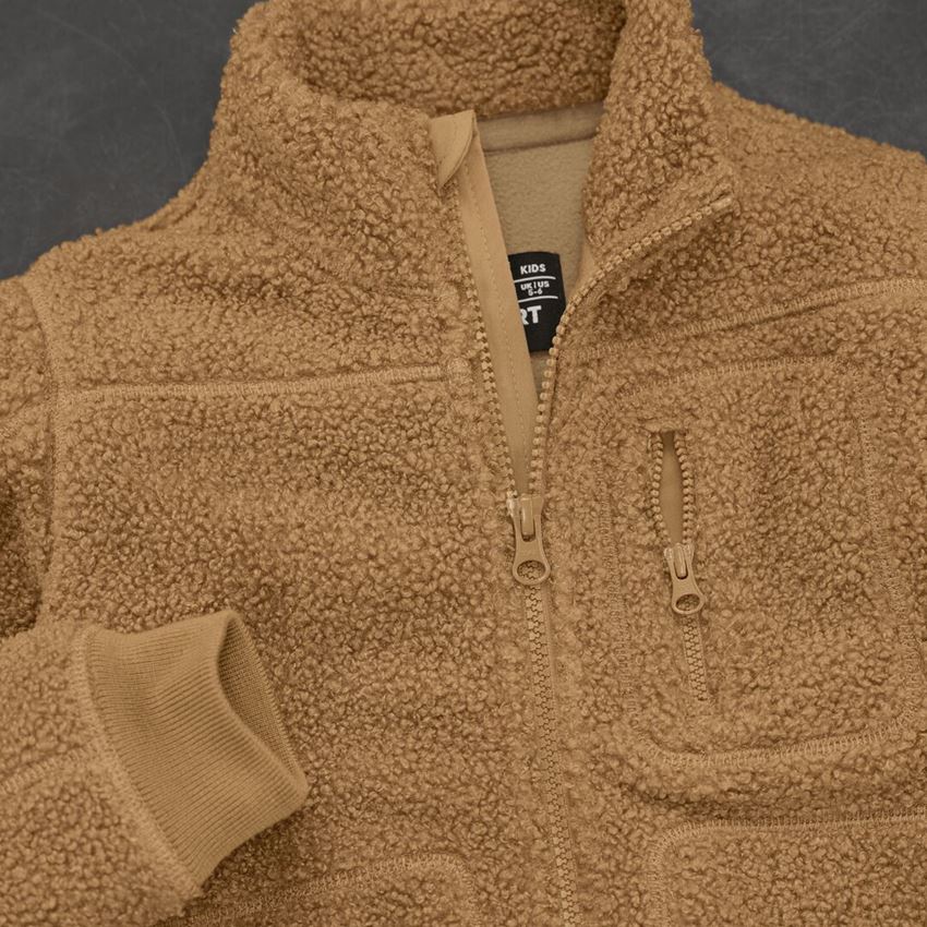 Jackets: Faux fur jacket e.s.e:pic, children's + almondbrown 2