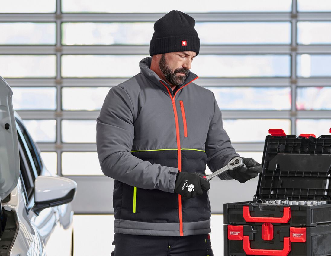 Vestes de travail: e.s. Veste Padded + anthracite/noir/orange fluo/jaune fluo 4