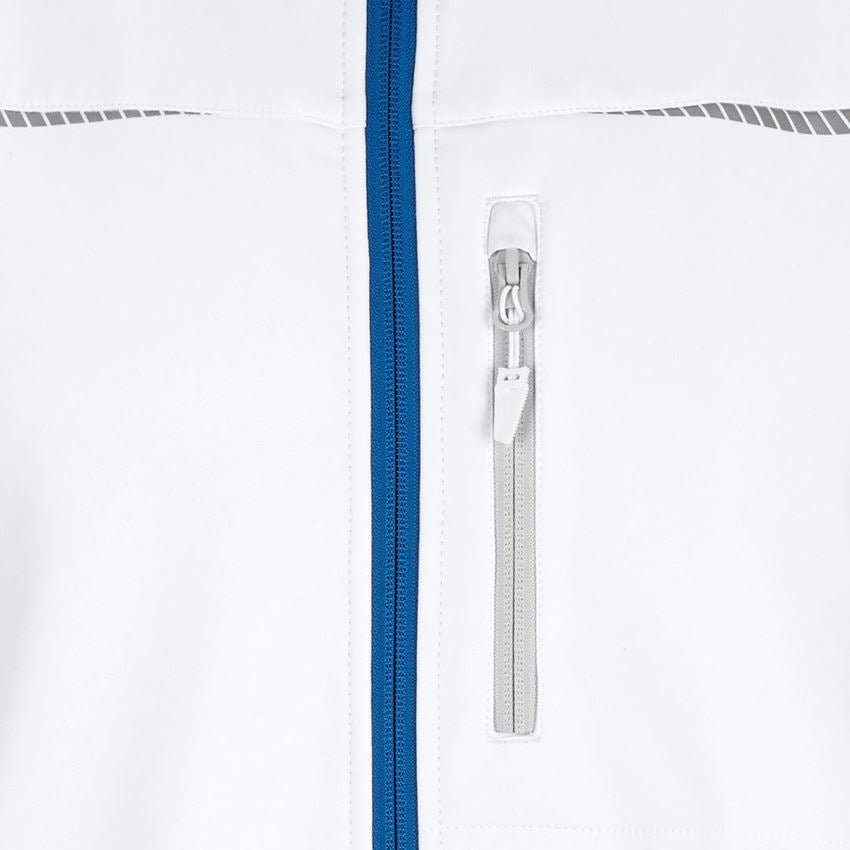 Work Body Warmer: Softshell bodywarmer e.s.motion 2020 + white/gentianblue 2