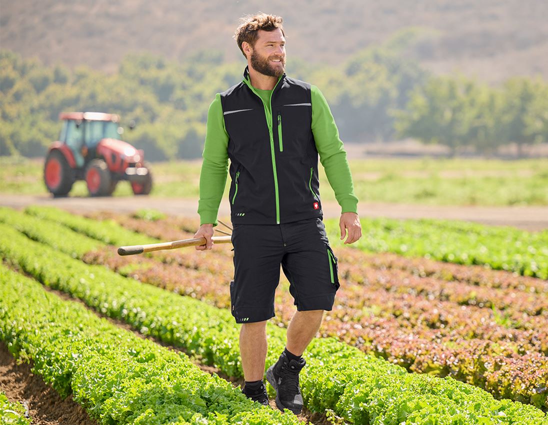 Work Body Warmer: Softshell bodywarmer e.s.motion 2020 + black/seagreen 1