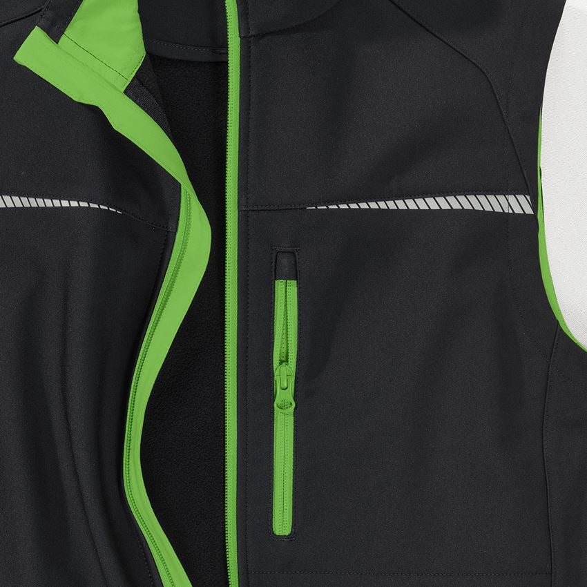 Work Body Warmer: Softshell bodywarmer e.s.motion 2020 + black/seagreen 2