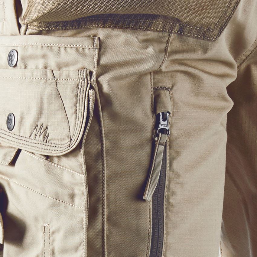 Work Trousers: Trousers e.s.motion Summer + sand/khaki/stone 2
