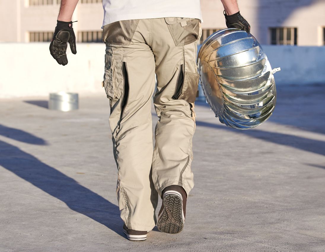 Work Trousers: Trousers e.s.motion Summer + sand/khaki/stone 2