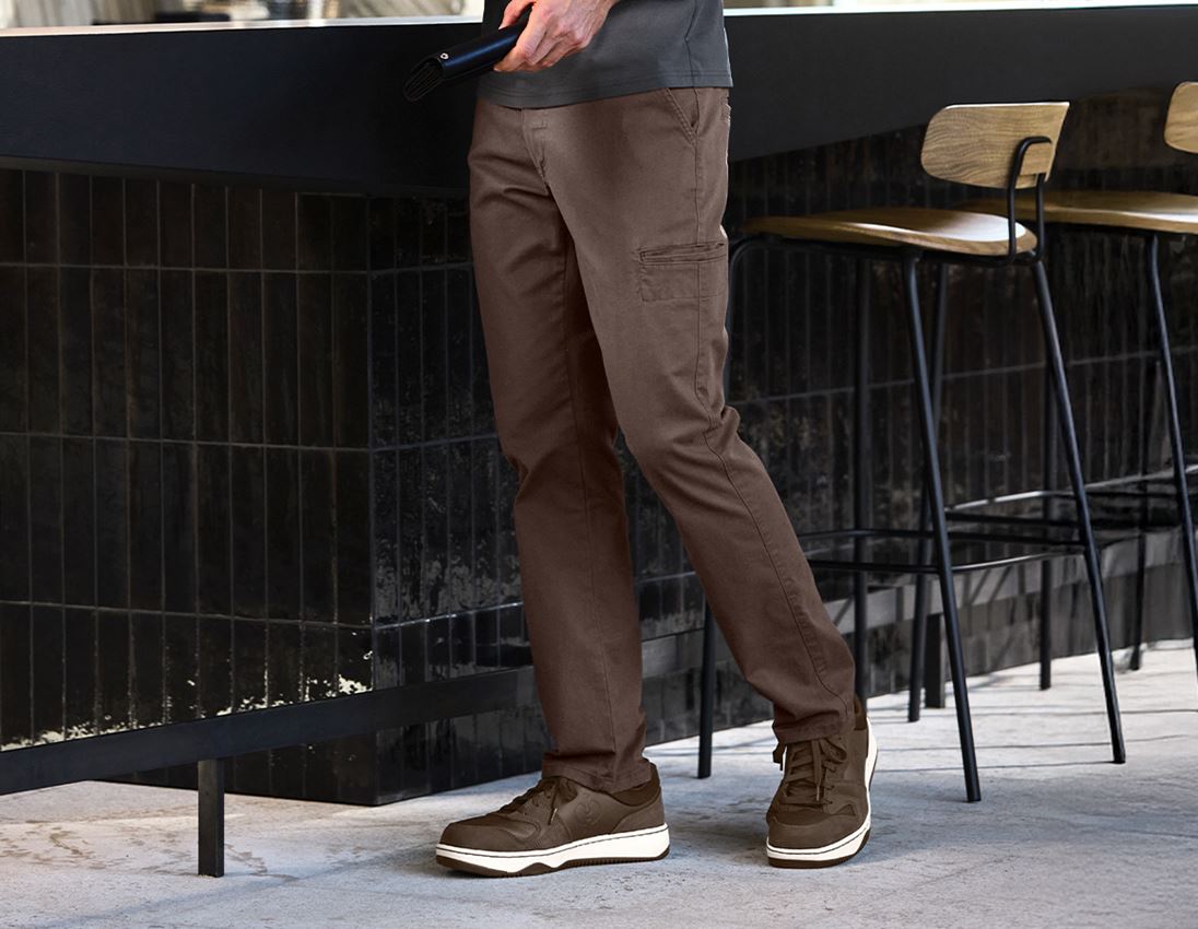 Topics: e.s. Trousers Chino, men's + chestnut 1
