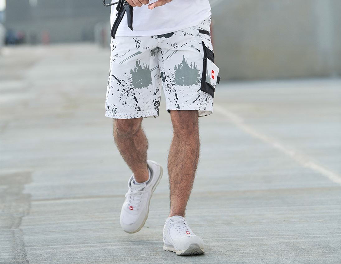 Work Trousers: e.s. Shorts Painter + white/graphite