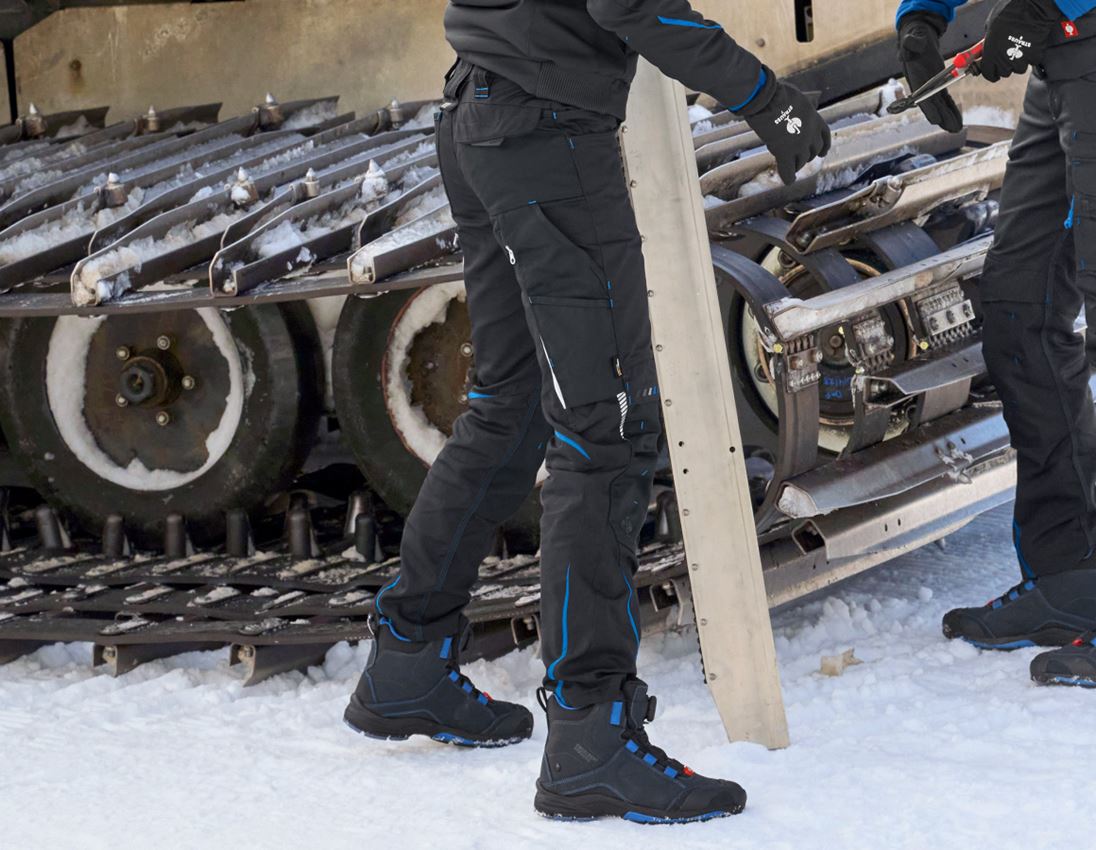 Pantalons de travail: Pantalon pour femmes e.s.motion 2020 d'hiver + graphite/bleu gentiane 3
