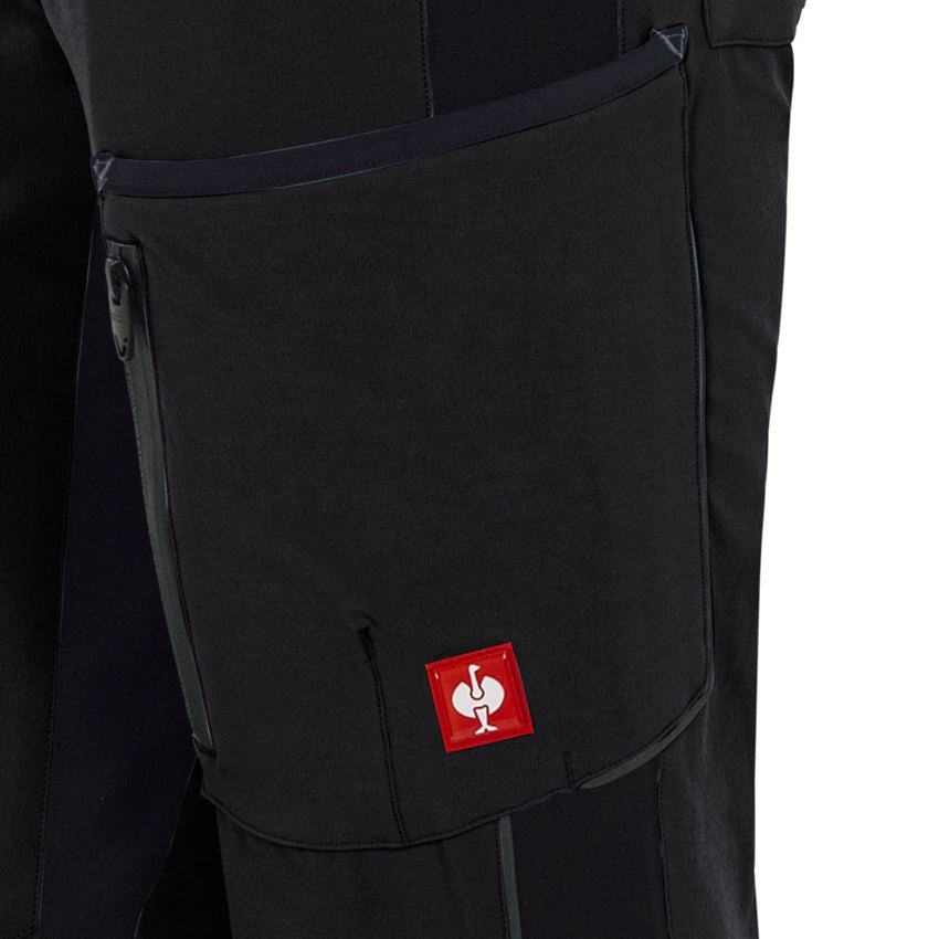 Work Trousers: Winter cargo trousers e.s.vision stretch, ladies' + black 2