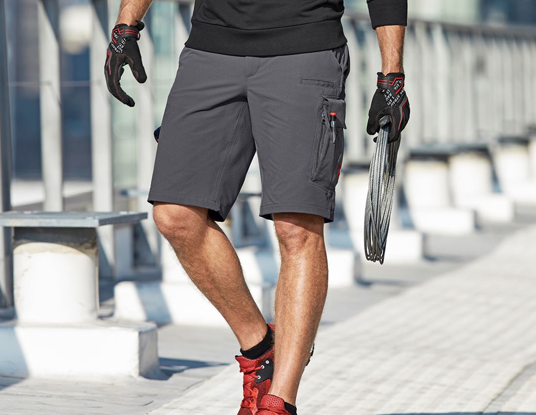 Work Trousers: Functional short e.s.dynashield solid + anthracite