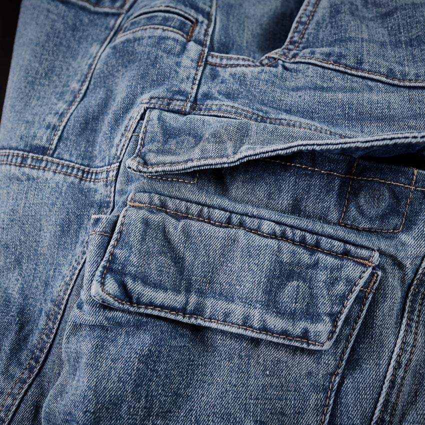 Work Trousers: e.s. Cargo worker jeans POWERdenim + stonewashed 2