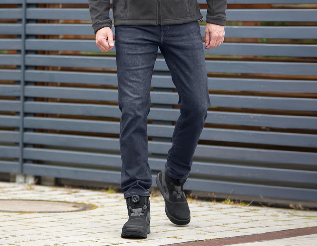 Work Trousers: e.s. 5-pocket jeans jog-denim + darkwashed 3