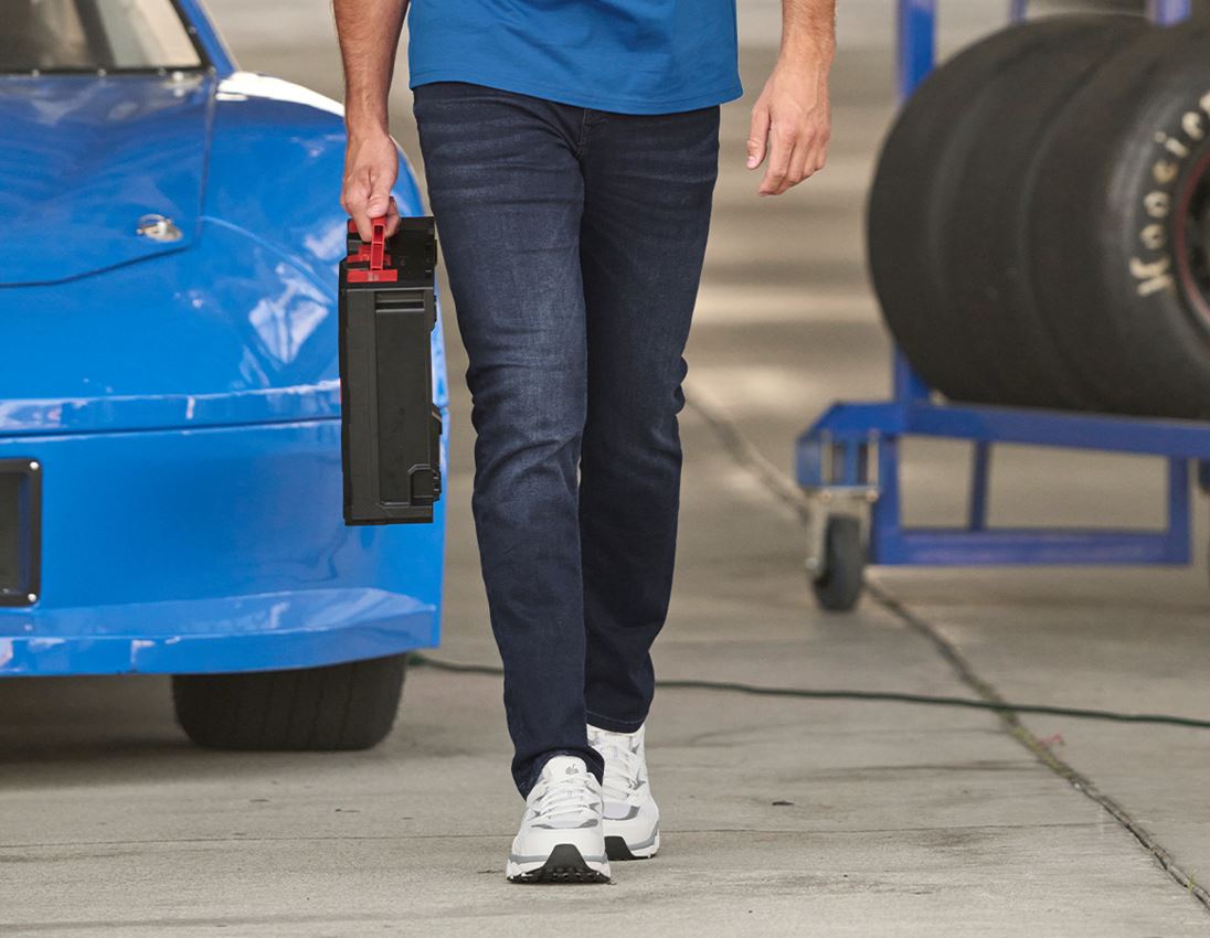 Work Trousers: e.s. 5-pocket jeans jog-denim + darkwashed