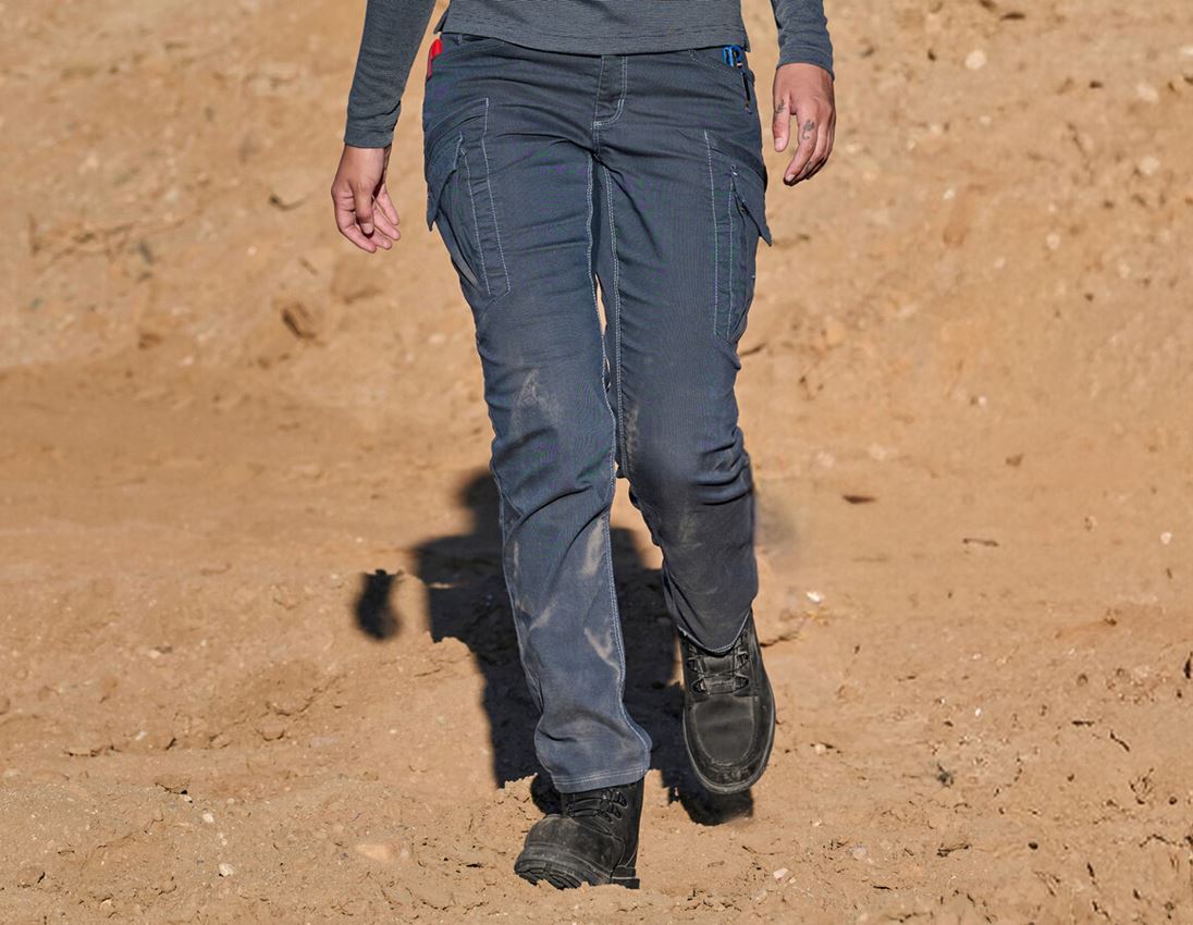 Work Trousers: Cargo trousers e.s.vintage, ladies' + arcticblue
