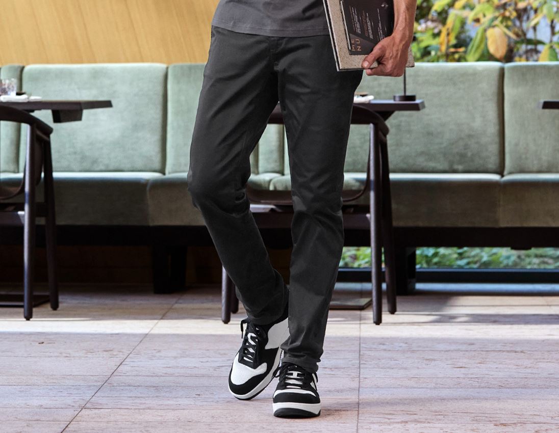 Work Trousers: e.s. 5-pocket work trousers Chino + black 2
