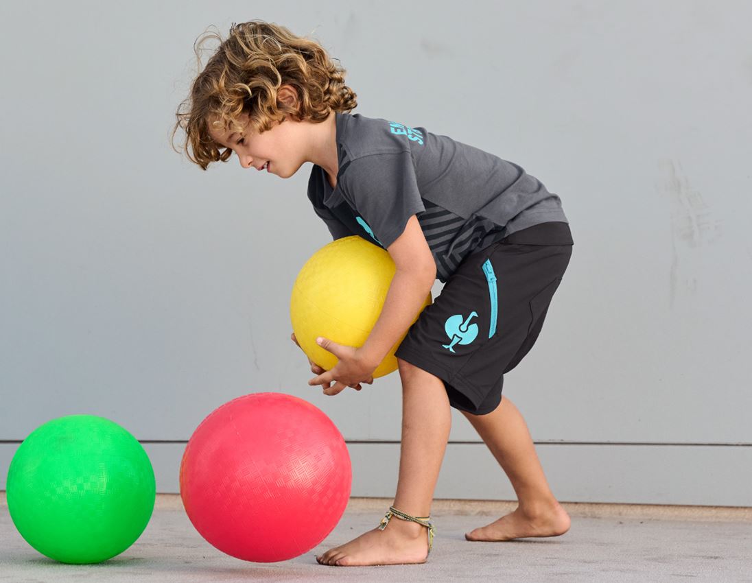 Shorts: Functional short e.s.trail, children's + black/lapisturquoise 1