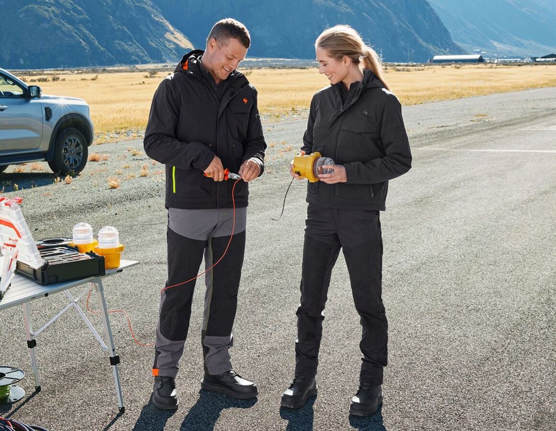 Work Trousers: Hybrid functional trousers e.s.trail + anthracite/black/high-vis orange/high-vis yellow 3