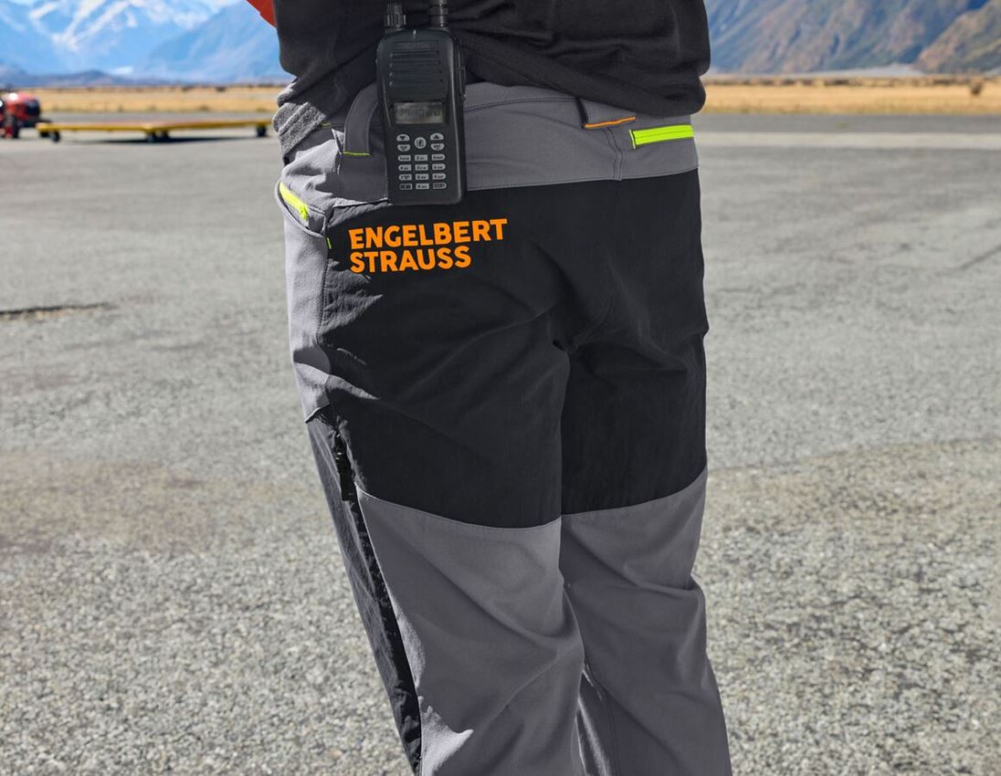 Work Trousers: Hybrid functional trousers e.s.trail + anthracite/black/high-vis orange/high-vis yellow 1