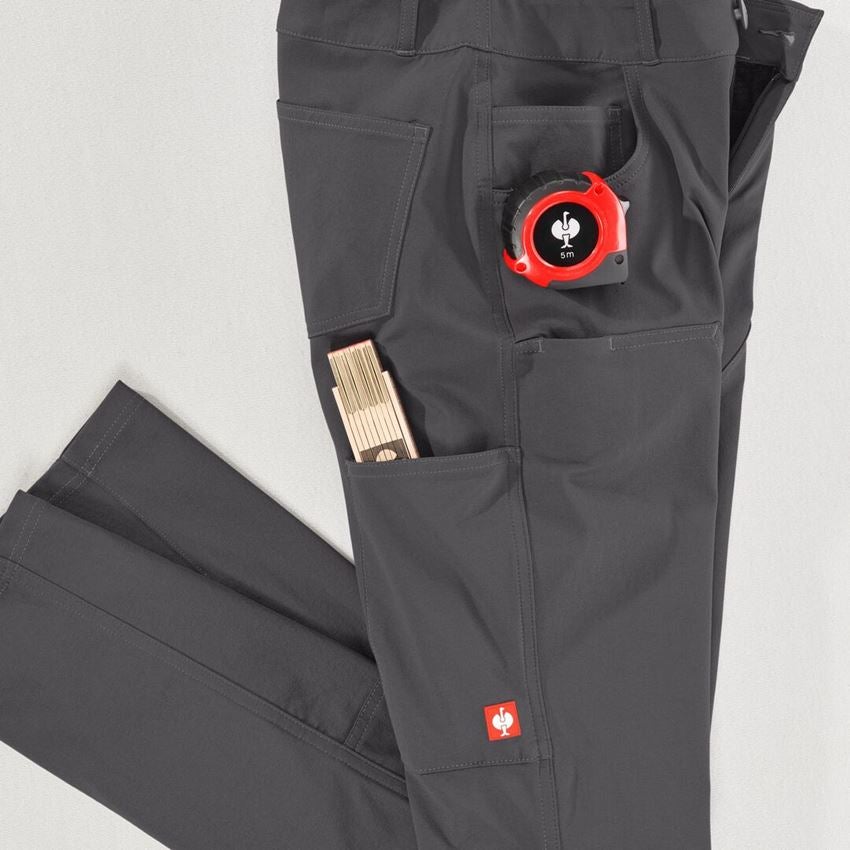 Work Trousers: Double Front Tights e.s.e:pic, ladies' + carbongrey 2