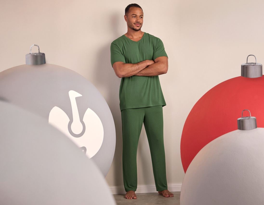 Petits cadeaux: e.s. Pantalon de pyjama modal + vert nordique 1