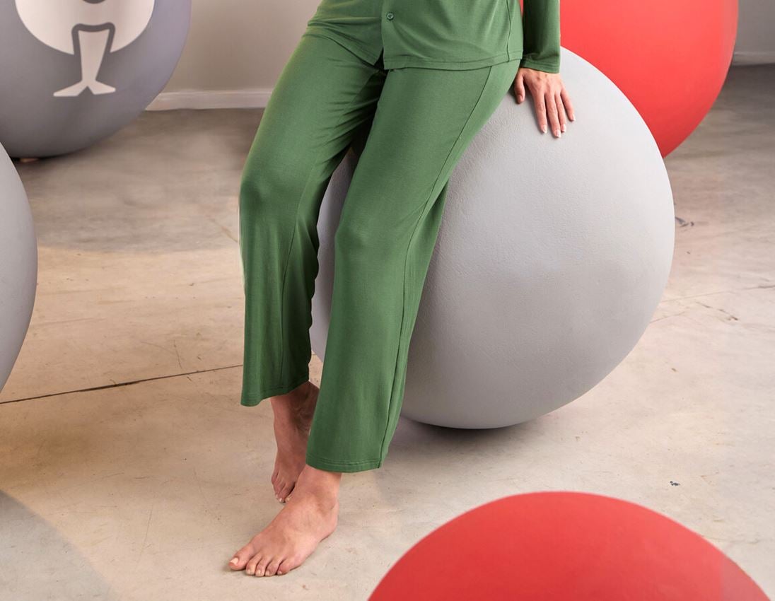New Products: e.s. Modal pyjamas trousers, ladies' + nordicgreen
