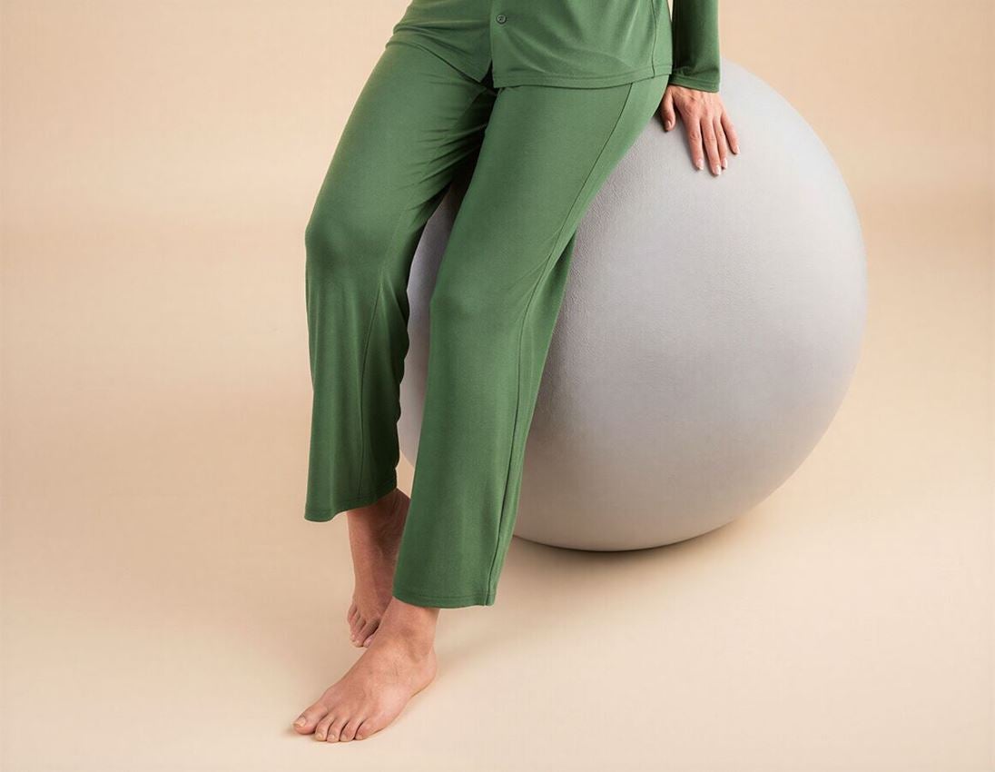 Accessoires: e.s. Pantalon de pyjama modal, femmes + vert nordique
