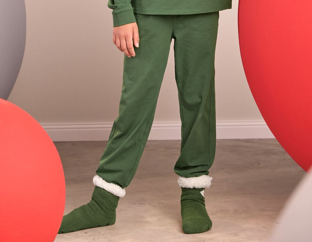 Nouveautés: e.s. Pantalon de pyjama cotton stretch, enfants + vert nordique