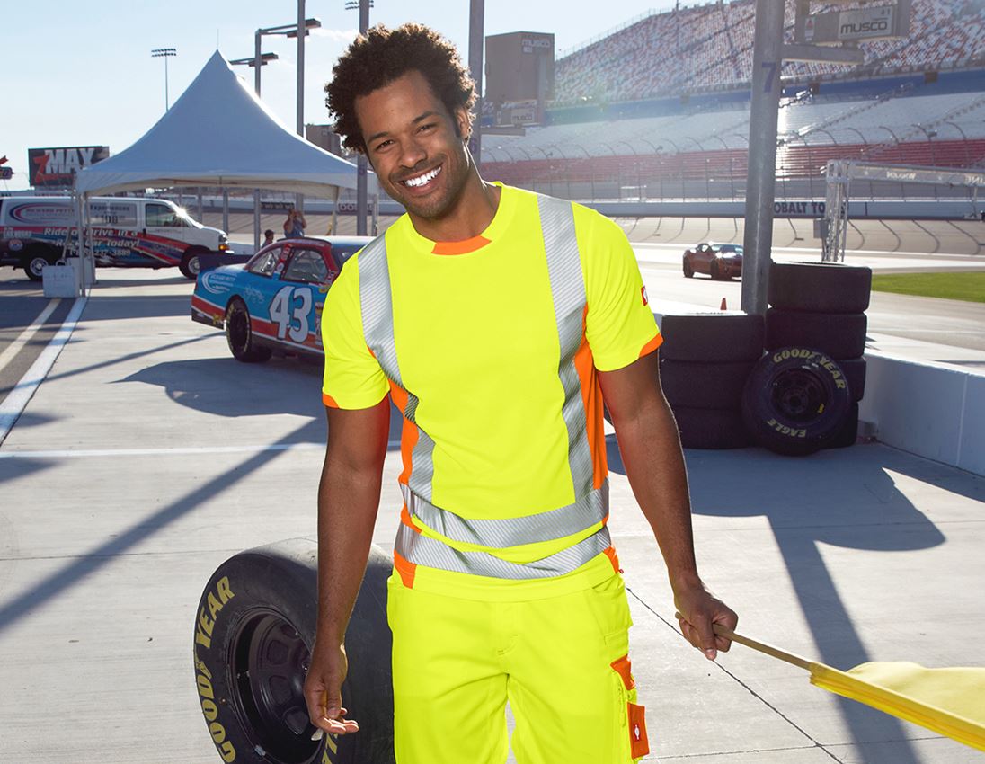 Shirts, Pullover & more: High-vis functional T-Shirt e.s.motion 2020 + high-vis yellow/high-vis orange