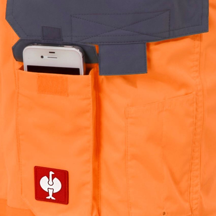 Pantalons de travail: Salopette fonctionnelle de signal. e.s.prestige + orange fluo/gris 2