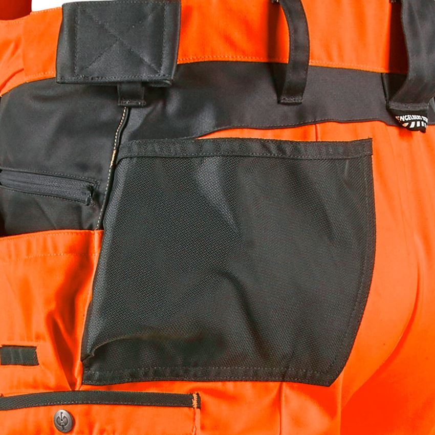 Work Trousers: High-vis bib & brace e.s.motion + high-vis orange/anthracite 2