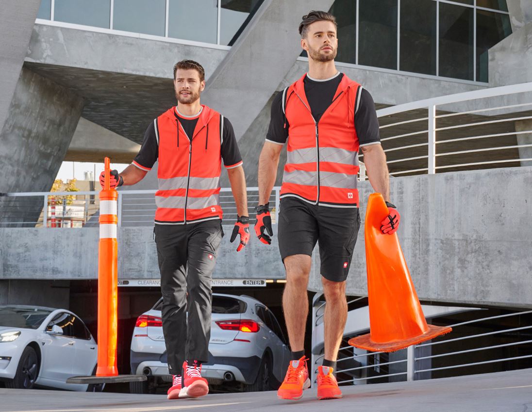 Work Body Warmer: High-vis functional bodywarmer e.s.ambition + high-vis red/black 4