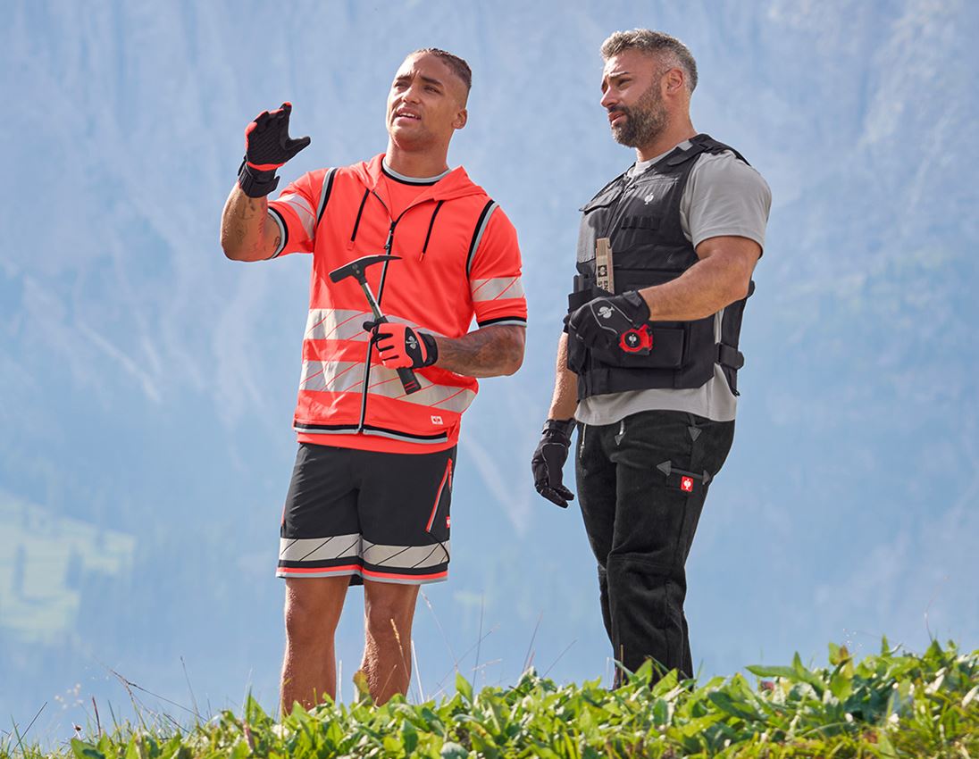 Work Body Warmer: High-vis functional bodywarmer e.s.ambition + high-vis red/black 8