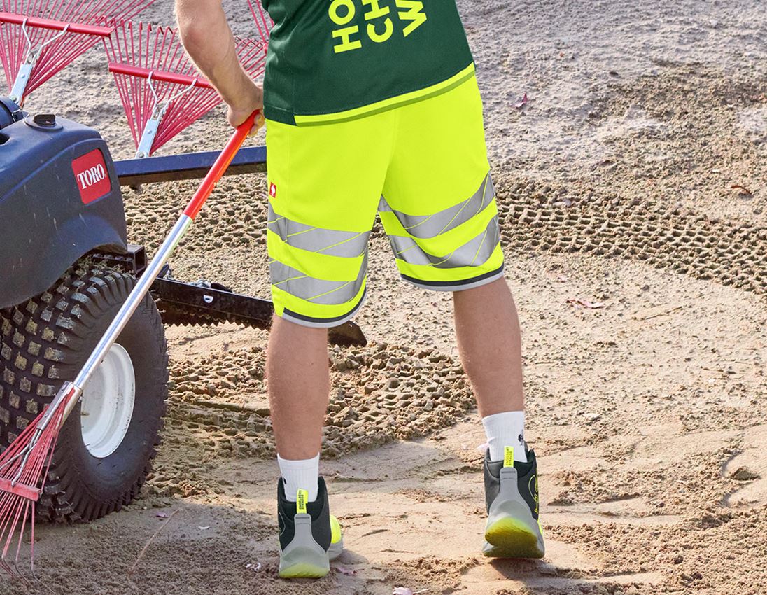 Pantalons de travail: Short fonctionnel haute visibilité e.s.ambition + jaune fluo/anthracite 5
