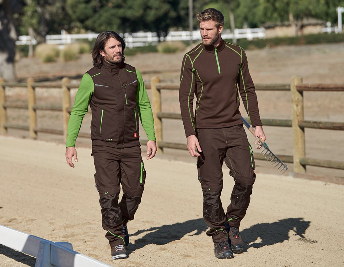 Pantalons de travail: Pantalon à taille élastique e.s.motion 2020 + marron/vert d'eau 3