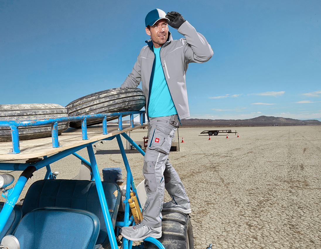 Pantalons de travail: Pantalon à taille élastique e.s.motion 2020 + platine/bleu marin 2