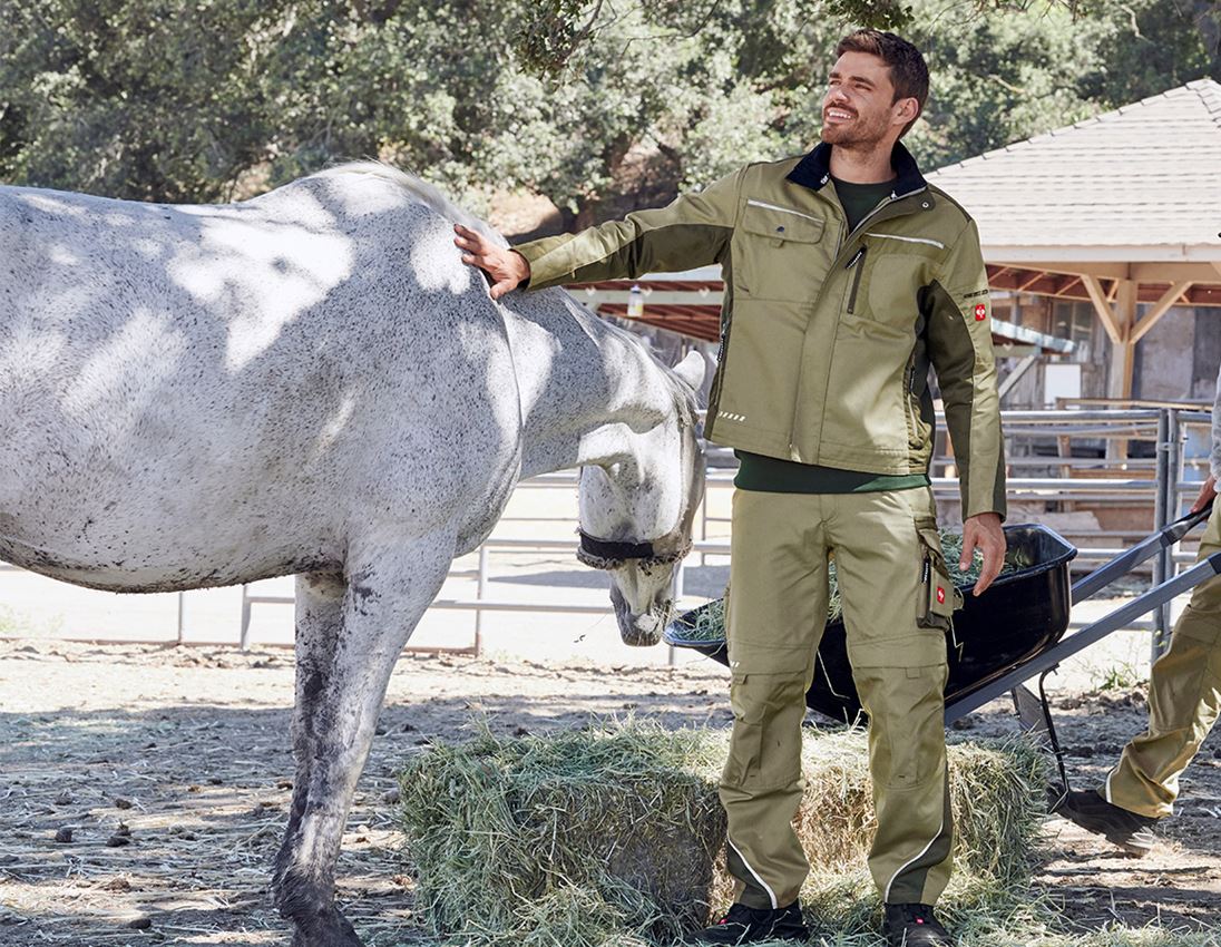 Work Trousers: Trousers e.s.motion + reed/moss 1