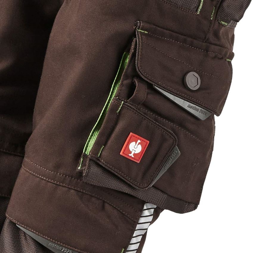 Pantalons: Pantalon taille él.d’hiver e.s.motion2020, enfants + marron/vert d'eau 2